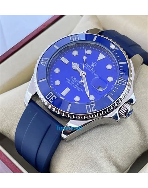 rolex blue rubber strap